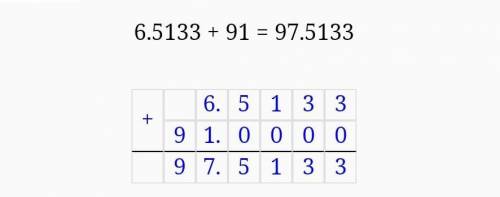 1) 1,2488 + 3,7512; 2) 48,5363 - 4,494;3) 51,0277 - 49,2277;4) 6,5133 + 91;5) 65 - 42,759;6) 41,508