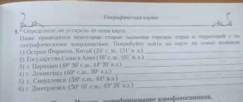 Определите не устарела ли ваша карта ниже приводятся старые название городов страны территорий с их