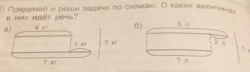 Придумай и реши задачи по схемам.О каких велечинах в них идет речь ? ​