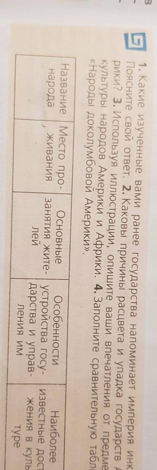 1. Какие изученные вами ранее государства напоминает империя инков? Поясните свой ответ. 2. Каковы п