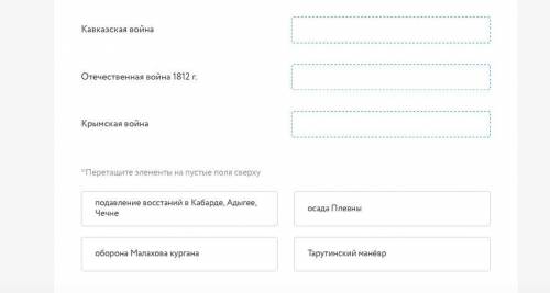 Установите соответствие между войнами и сражениями, которые произошли в ходе их: