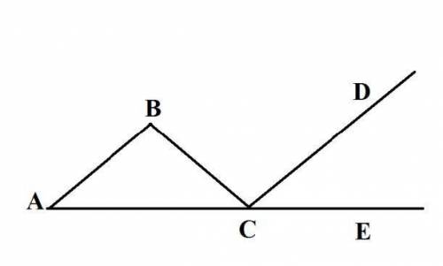 На рисунке AB=BC, угол А=30 градусов угол DCE = 1/5 угла BCE Докажите, что AB ||CD