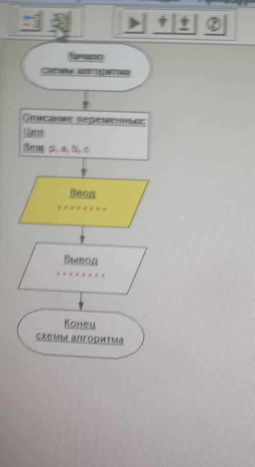 Нарисовать: составить алгоритм вычисления значения выражения длина стороны треугольника равна а пери