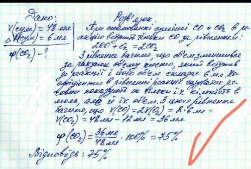 Суміш водню та та карбон(ІV) оксиду, об'єм якої становив 300 мл, спалили в кисні , взятому у надлишк