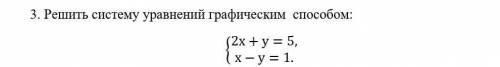 Решить систему уравнений графическим ​