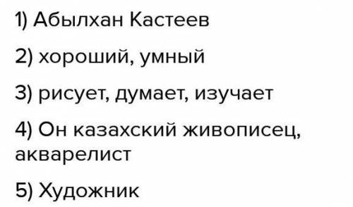 Синквейн:1.А.Кастеев2.3.4.5.