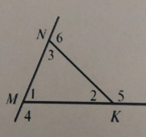 Для кутів трикутника MNK,зображеного на рисунку,записати якомога більше правильних рівностей​