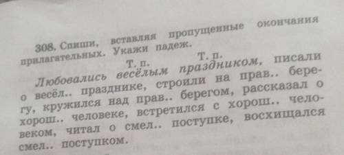 Спиши вставляя пропущенные окончания прилагательных. Укажи падеж. ​