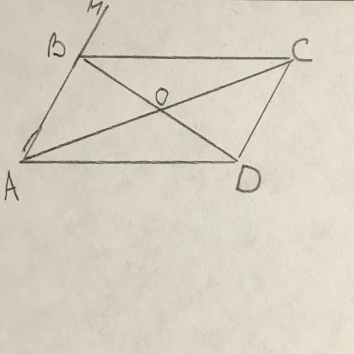 Дано О-середина BD и АС, ВА=ВD доказать что ВС-биссектриса угла MBD