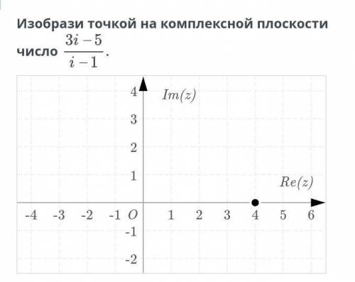 Изобразите точкой на комплексной прямой ​