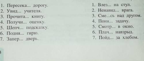 Выберите нужный суффикс: I – -a(-я), ІІ •, -вши, •ши. Составьте шифр, записав только номер слова и р