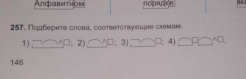 Упр257 Подберите слова соответствующие схемам.​