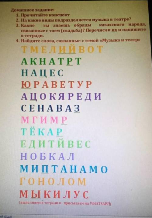 Домашнее задание: 1. Прочитайте конспект2. На какие виды подразделяется музыка в театре?3. Какиезнае