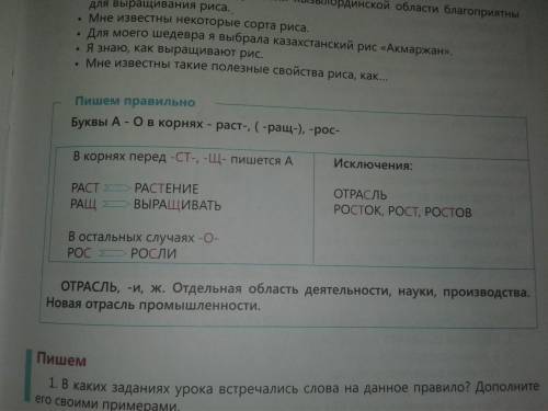 В каких заданиях урока встречались слова на данное правило? Дополните своими примерами.