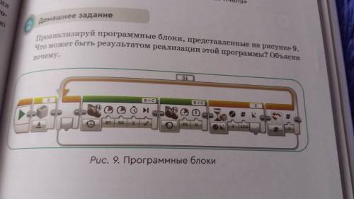 Проанализируй программные блоки представленные на рисунке 9.Что может быть результатом реализации эт