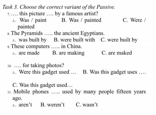 Choose the correct variant of the Passive.