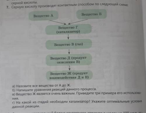 А) Назовите все вещества от А до Ж б) Напишите уравнения реакций данного процесса.в) Вещество Ж явля