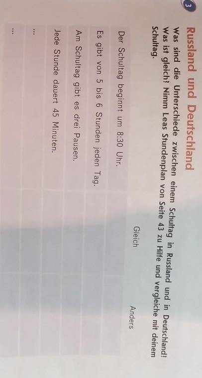 3 Russland und DeutschlandWas sind die Unterschiede zwischen einem Schultag in Russland und in Deuts