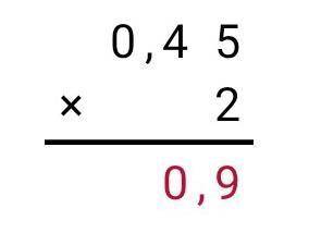 Решите столбиком 0,45 х 2