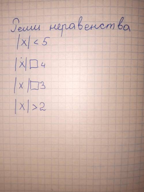 математика. Нужно решить неравенства, вместо крадрата нужно поставить больше меньше или равно