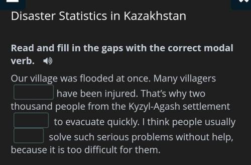 Онлайн мектеп английский языкDisaster Statistics in KazakhstanRead and fill in the gaps with the cor