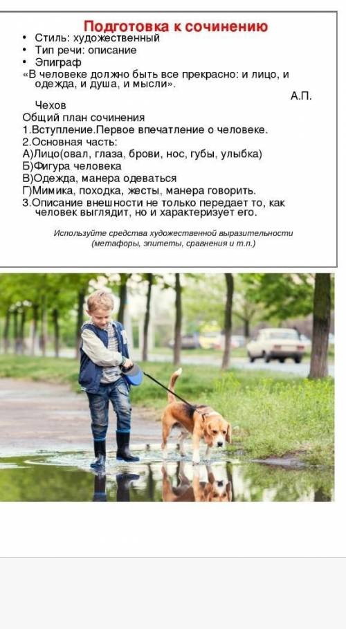 сочинение, план, картинка​