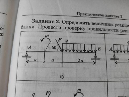 очень от души F=10kH q=2kh/м m=15kH*m a=0,4