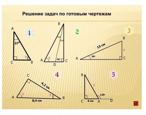 Решение задач по готовым чертежам. ​