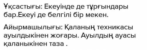 : 3-тапсырма. Бүгінгі ауыл мен повесте бейнеленетін ауылды салыс тырып, айырмашылықтары мен ұқсастық