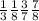 \frac{1}{3} \frac{1}{8} \frac{3}{7} \frac{7}{8}