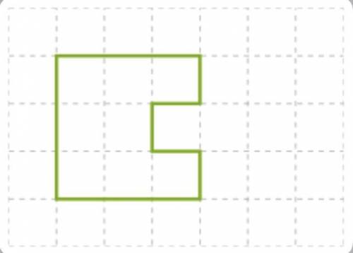 На разлинованной в клетку бумаге изображена фигура. Сторона клетки — 1 см. Найди площадь этой фигуры