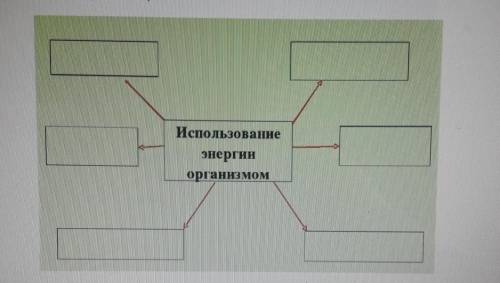 СОСТАВЬТЕ СХЕМУ ИСПОЛЬЗОВАНИЯ этой ЭНЕРГИИ, ПО ПРЕДЛОЖЕННОМУ ПРИМЕРУ НА РИСУНКЕ.Использованиеэнергии