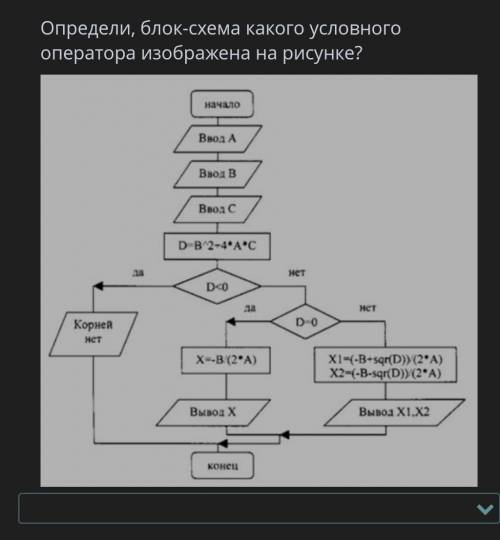 Определи блок схема какого условного оператора изображена на рисунке?​