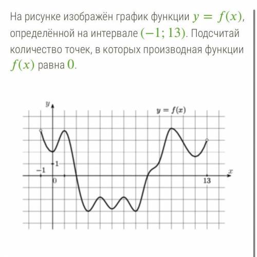 На рисунке изображён график функции =(), определённой на интервале (−1;13). Подсчитай количество точ