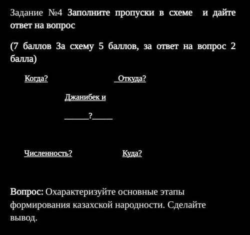 От Задание №4 Заполните пропуски в схеме и дайте ответ на вопрос( За схему за ответ на вопрос )Когд