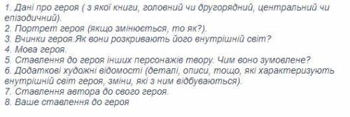 Скласти план характеристики образу Остапа Дорогою Ціною за планом: