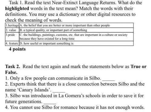 I. Reading. Read the text Near-Extinct Language Returns. Juan Cabello takes pride in not using a mob