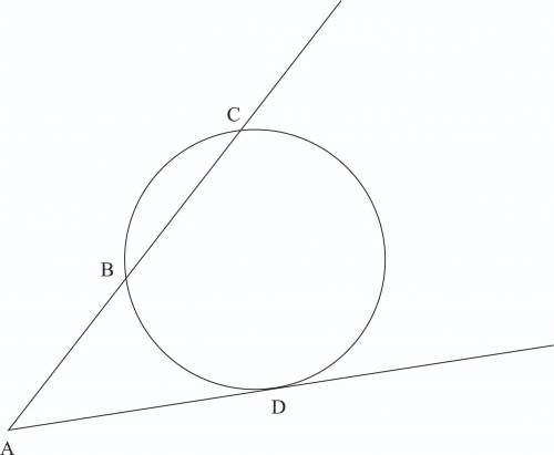 1)AD - касательная к окружности. Длина AD равна 10 см. Длина отрезка АВ равна 4 см. Найдите длину от