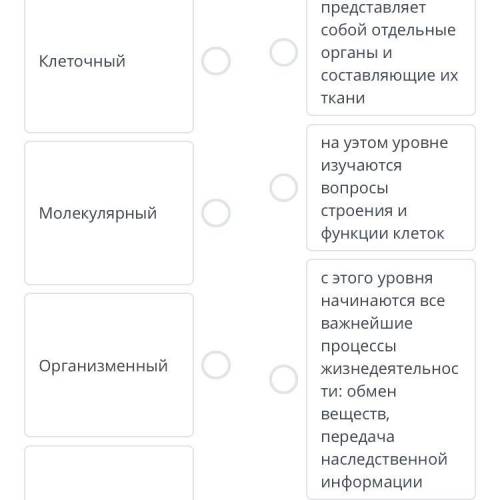 СОР УМОЛЯЮ❗️❗️❗️Установите соответствие между уровнем организации живых организмов и их характеристи