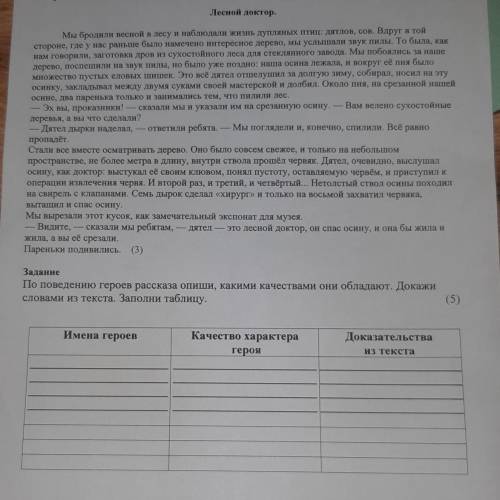 Задание По поведению героев рассказа опиши, какими качествами они обладают. Докажисловами из текста.