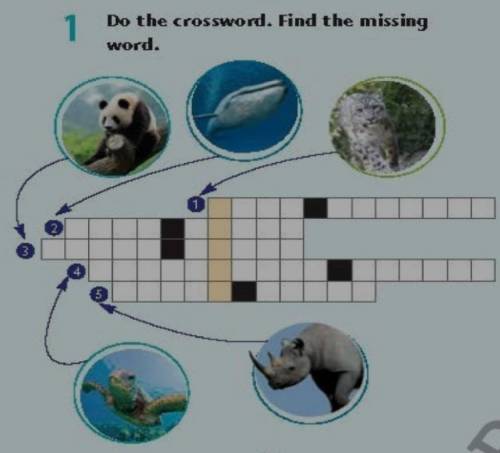 Do the crossword. Find the missingword. ​