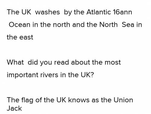 Сделайте 3b 1,085 354 392 56 346 1344 To the north and east of the Uk is the North Sea​