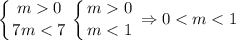 \displaystyle \left \{ {{m 0} \atop {7m 0} \atop {m