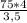 \frac{75*4}{3,5\\}