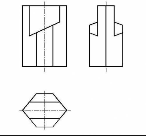 Построить комплексный чертеж гранного тела по заданным проекциям