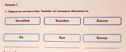 Определи соответствие запиши их основные обязанности​