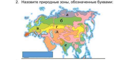 Назовите природные зоны, обозначенные буквами: