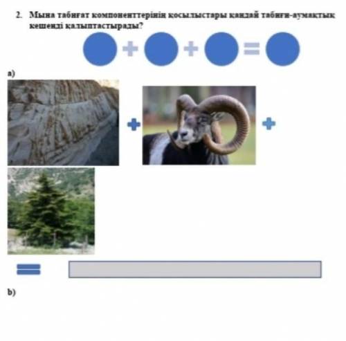 Мына табиғат компоненттерінің қосылыстары қандай табиғи аумақтық кешенді қалыптастырады