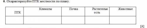 6. Охарактеризуйте ПТК местности по плану. Казахстан.Караганда