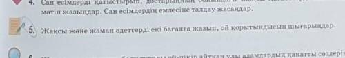 Жақсы және жаман әдеттерді екі бағанға жазып, ой қортындысын шығарыңдар​